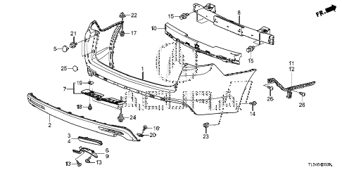 2012 TSX 5 DOOR 5AT REAR BUMPER diagram 2012 TSX 5 DOOR 5AT REAR BUMPER diagram