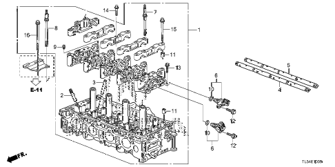 2011 TSX 5 DOOR 5AT CYLINDER HEAD diagram 2011 TSX 5 DOOR 5AT CYLINDER HEAD diagram