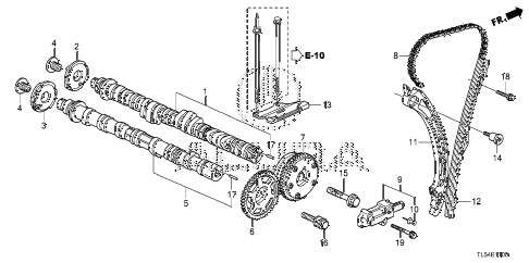 2013 TSX 5 DOOR 5AT CAMSHAFT - CAM CHAIN diagram 2013 TSX 5 DOOR 5AT CAMSHAFT - CAM CHAIN diagram