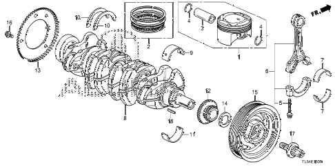 2011 TSXTEC 5 DOOR 5AT CRANKSHAFT - PISTON diagram 2011 TSXTEC 5 DOOR 5AT CRANKSHAFT - PISTON diagram