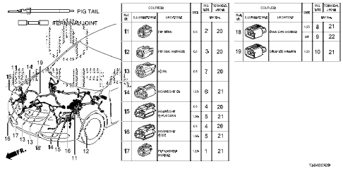2013 ILX PRE2.4 4 DOOR 6MT ELECTRICAL CONNECTORS (FR.) diagram 2013 ILX PRE2.4 4 DOOR 6MT ELECTRICAL CONNECTORS (FR.) diagram