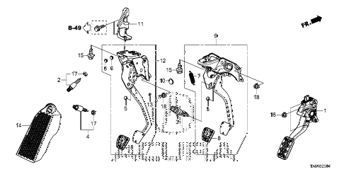 2013 ILX PRE2.4 4 DOOR 6MT PEDAL (2) diagram 2013 ILX PRE2.4 4 DOOR 6MT PEDAL (2) diagram