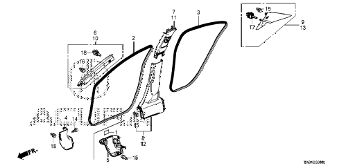 2013 ILX PRE2.4 4 DOOR 6MT PILLAR GARNISH diagram 2013 ILX PRE2.4 4 DOOR 6MT PILLAR GARNISH diagram