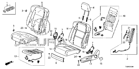 2013 ILX PRE2.4 4 DOOR 6MT FRONT SEAT (L.) (POWER SEAT) diagram 2013 ILX PRE2.4 4 DOOR 6MT FRONT SEAT (L.) (POWER SEAT) diagram