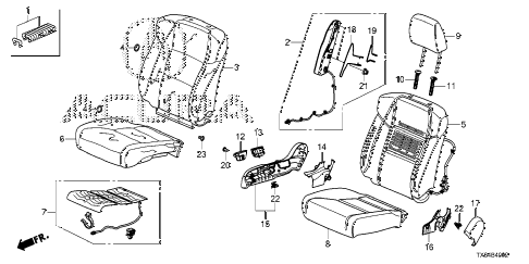 2013 ILX PRE2.4 4 DOOR 6MT FRONT SEAT (R.) diagram 2013 ILX PRE2.4 4 DOOR 6MT FRONT SEAT (R.) diagram