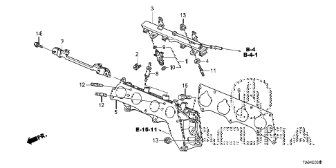 2013 ILX PRE2.4 4 DOOR 6MT FUEL INJECTOR (2) diagram 2013 ILX PRE2.4 4 DOOR 6MT FUEL INJECTOR (2) diagram