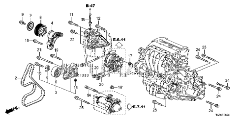2013 ILX PRE2.4 4 DOOR 6MT ENGINE MOUNTING BRACKET diagram 2013 ILX PRE2.4 4 DOOR 6MT ENGINE MOUNTING BRACKET diagram