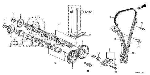 2013 ILX PRE2.4 4 DOOR 6MT CAMSHAFT - CAM CHAIN (2) diagram 2013 ILX PRE2.4 4 DOOR 6MT CAMSHAFT - CAM CHAIN (2) diagram