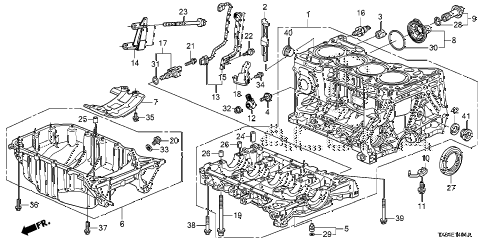 2013 ILX PRE2.4 4 DOOR 6MT CYLINDER BLOCK - OIL PAN (2) diagram 2013 ILX PRE2.4 4 DOOR 6MT CYLINDER BLOCK - OIL PAN (2) diagram