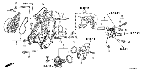 2013 ILX PRE2.4 4 DOOR 6MT WATER PUMP (2) diagram 2013 ILX PRE2.4 4 DOOR 6MT WATER PUMP (2) diagram