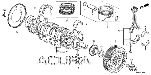 2013 ILX PRE2.4 4 DOOR 6MT CRANKSHAFT - PISTON (2) diagram 2013 ILX PRE2.4 4 DOOR 6MT CRANKSHAFT - PISTON (2) diagram