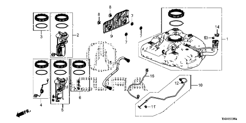 2014 ILX TECH 4 DOOR CVT FUEL TANK diagram 2014 ILX TECH 4 DOOR CVT FUEL TANK diagram