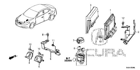 2013 ILX BASE 4 DOOR CVT CONTROL UNIT (ENGINE ROOM) (1) diagram 2013 ILX BASE 4 DOOR CVT CONTROL UNIT (ENGINE ROOM) (1) diagram