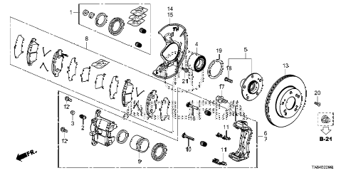 2014 ILX TECH 4 DOOR CVT FRONT BRAKE diagram 2014 ILX TECH 4 DOOR CVT FRONT BRAKE diagram