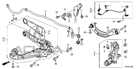 2013 ILX TECH 4 DOOR CVT REAR LOWER ARM diagram 2013 ILX TECH 4 DOOR CVT REAR LOWER ARM diagram