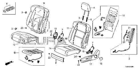 2013 ILX TECH 4 DOOR CVT FRONT SEAT (L.) (POWER SEAT) diagram 2013 ILX TECH 4 DOOR CVT FRONT SEAT (L.) (POWER SEAT) diagram