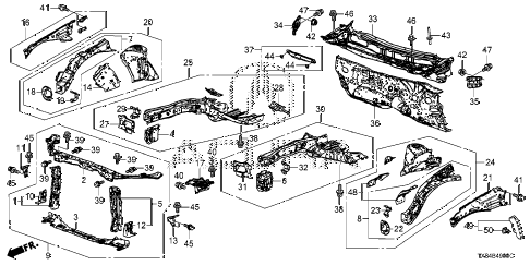 2014 ILX TECH 4 DOOR CVT FRONT BULKHEAD - DASHBOARD diagram 2014 ILX TECH 4 DOOR CVT FRONT BULKHEAD - DASHBOARD diagram