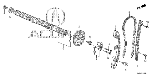 2013 ILX BASE 4 DOOR CVT CAMSHAFT - CAM CHAIN diagram 2013 ILX BASE 4 DOOR CVT CAMSHAFT - CAM CHAIN diagram