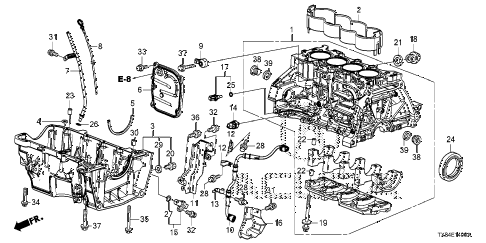 2013 ILX BASE 4 DOOR CVT CYLINDER BLOCK - OIL PAN diagram 2013 ILX BASE 4 DOOR CVT CYLINDER BLOCK - OIL PAN diagram