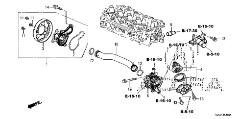 2013 ILX BASE 4 DOOR CVT WATER PUMP diagram 2013 ILX BASE 4 DOOR CVT WATER PUMP diagram