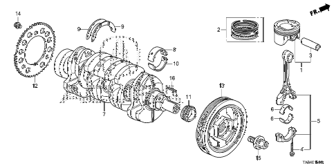 2013 ILX TECH 4 DOOR CVT CRANKSHAFT - PISTON diagram 2013 ILX TECH 4 DOOR CVT CRANKSHAFT - PISTON diagram