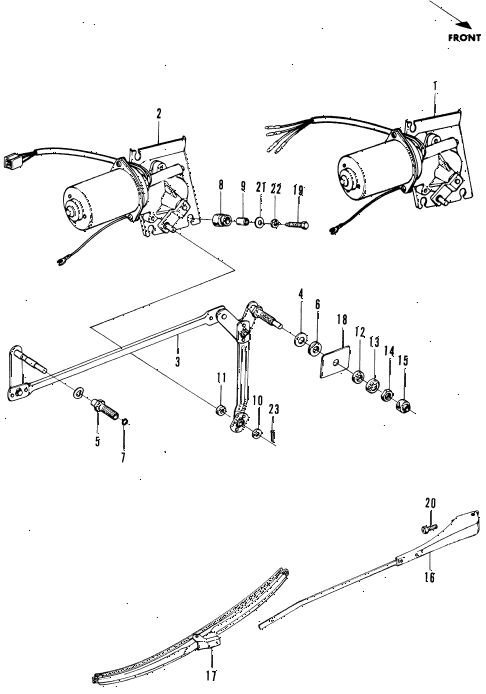 1971 n600 ** 2 DOOR 4MT WINDSHIELD WIPER diagram 1971 n600 ** 2 DOOR 4MT WINDSHIELD WIPER diagram