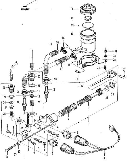1972 n600 ** 2 DOOR 4MT MASTER CYLINDER diagram 1972 n600 ** 2 DOOR 4MT MASTER CYLINDER diagram