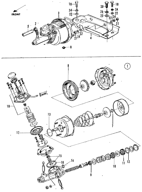 1972 n600 ** 2 DOOR 4MT VACUUM BOOSTER (1) diagram 1972 n600 ** 2 DOOR 4MT VACUUM BOOSTER (1) diagram