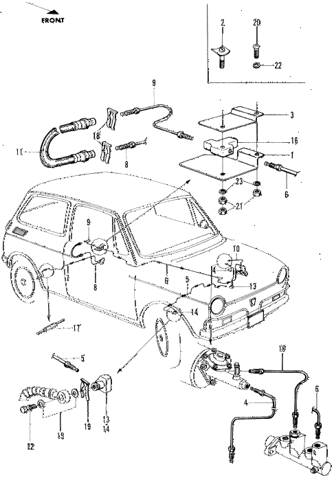 1970 n600 ** 2 DOOR 4MT BRAKE LINE diagram 1970 n600 ** 2 DOOR 4MT BRAKE LINE diagram