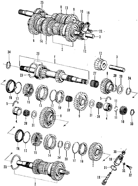 1970 n600 ** 2 DOOR 4MT MT TRANSMISSION (2) diagram 1970 n600 ** 2 DOOR 4MT MT TRANSMISSION (2) diagram
