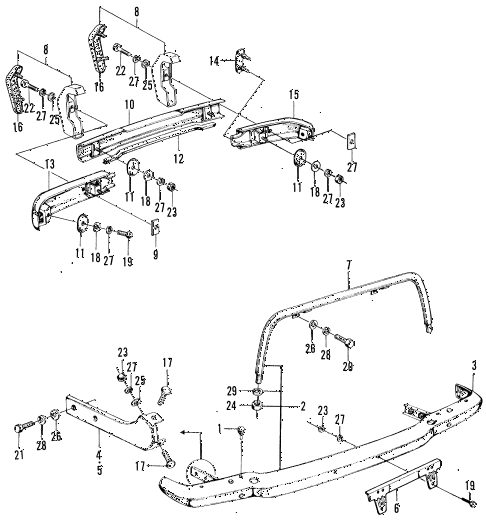 1972 z600 ** 2 DOOR 4MT BUMPER diagram 1972 z600 ** 2 DOOR 4MT BUMPER diagram