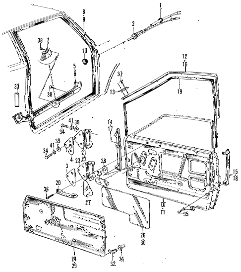 1972 z600 ** 2 DOOR 4MT DOORS diagram 1972 z600 ** 2 DOOR 4MT DOORS diagram