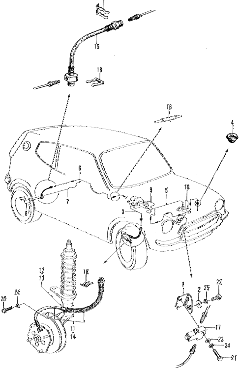 1972 z600 ** 2 DOOR 4MT BRAKE LINE diagram 1972 z600 ** 2 DOOR 4MT BRAKE LINE diagram