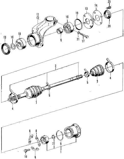 1971 z600 ** 2 DOOR 4MT DRIVESHAFT - KNUCKLE diagram 1971 z600 ** 2 DOOR 4MT DRIVESHAFT - KNUCKLE diagram