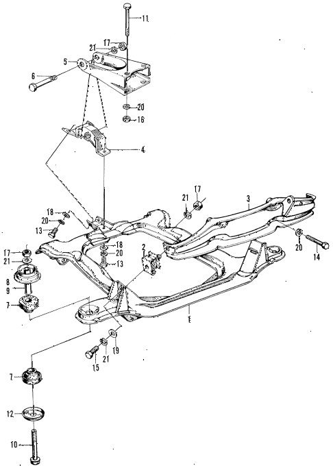 1970 z600 ** 2 DOOR 4MT ENGINE MOUNT diagram 1970 z600 ** 2 DOOR 4MT ENGINE MOUNT diagram