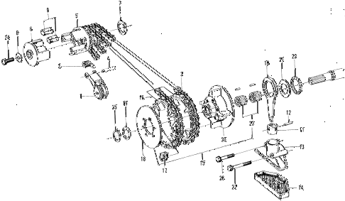 1970 z600 ** 2 DOOR 4MT PRIMARY DRIVE - OIL PUMP diagram 1970 z600 ** 2 DOOR 4MT PRIMARY DRIVE - OIL PUMP diagram
