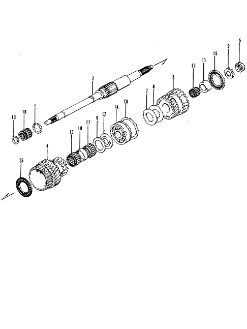 1973 civic **(1200) 2 DOOR HMT HMT MAINSHAFT diagram 1973 civic **(1200) 2 DOOR HMT HMT MAINSHAFT diagram