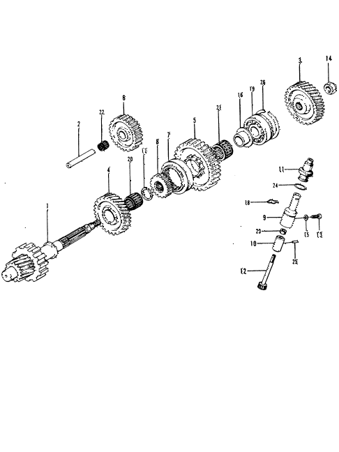 1974 civic **(1200) 3 DOOR HMT HMT COUNTERSHAFT diagram 1974 civic **(1200) 3 DOOR HMT HMT COUNTERSHAFT diagram