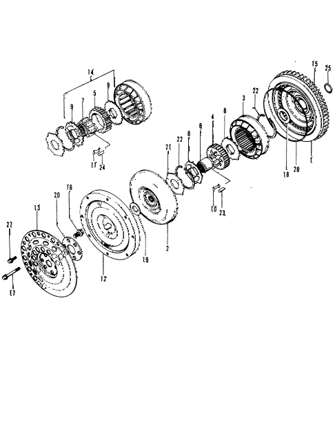 1973 civic **(1200) 3 DOOR HMT HMT TORQUE CONVERTER diagram 1973 civic **(1200) 3 DOOR HMT HMT TORQUE CONVERTER diagram