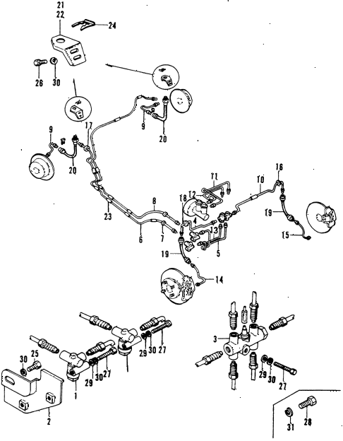 1973 civic **(1200) 3 DOOR HMT BRAKE HOSE - BRAKE PIPE diagram 1973 civic **(1200) 3 DOOR HMT BRAKE HOSE - BRAKE PIPE diagram