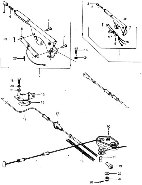 1974 civic **(1200) 2 DOOR 4MT PARKING BRAKE diagram 1974 civic **(1200) 2 DOOR 4MT PARKING BRAKE diagram