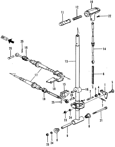 1974 civic **(1200) 3 DOOR HMT HMT SELECT LEVER diagram 1974 civic **(1200) 3 DOOR HMT HMT SELECT LEVER diagram