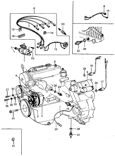 1976 civic **(1200) 3 DOOR 4MT ALTERNATOR - DISTRIBUTOR diagram 1976 civic **(1200) 3 DOOR 4MT ALTERNATOR - DISTRIBUTOR diagram
