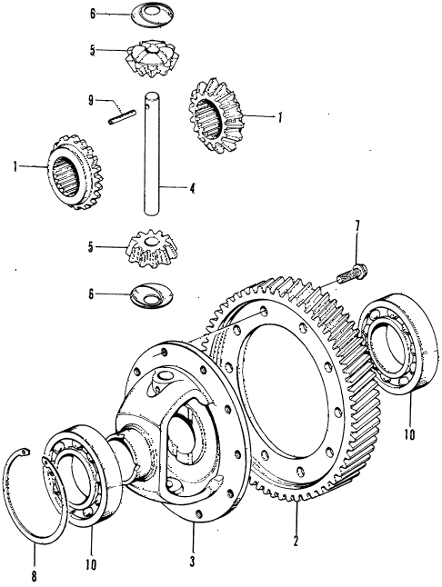 1974 civic **(1200) 3 DOOR HMT DIFFERENTIAL GEAR diagram 1974 civic **(1200) 3 DOOR HMT DIFFERENTIAL GEAR diagram