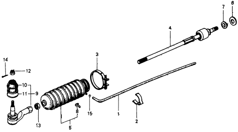 1976 civic **(1500) 2 DOOR HMT TIE ROD diagram 1976 civic **(1500) 2 DOOR HMT TIE ROD diagram
