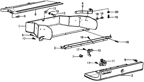 1977 civic **(1500) 3 DOOR 5MT GLOVE BOX diagram 1977 civic **(1500) 3 DOOR 5MT GLOVE BOX diagram