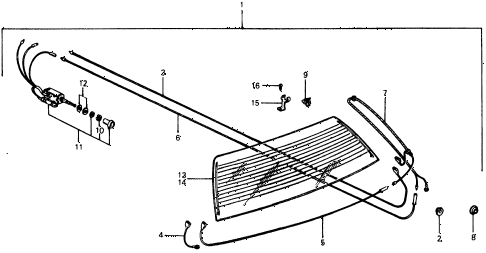1976 civic **(1500) 2 DOOR 4MT REAR WINDOW DEFROSTER KIT diagram 1976 civic **(1500) 2 DOOR 4MT REAR WINDOW DEFROSTER KIT diagram
