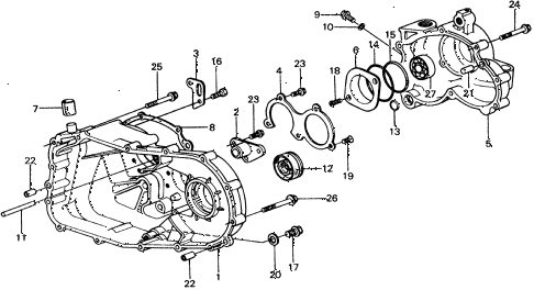 1977 civic ** 5 DOOR HMT HMT TRANSMISSION HOUSING diagram 1977 civic ** 5 DOOR HMT HMT TRANSMISSION HOUSING diagram
