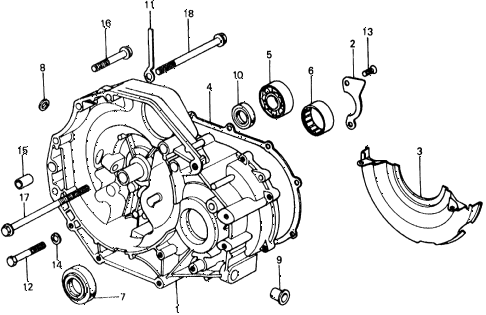 1975 civic ** 5 DOOR 4MT MT CLUTCH HOUSING diagram 1975 civic ** 5 DOOR 4MT MT CLUTCH HOUSING diagram