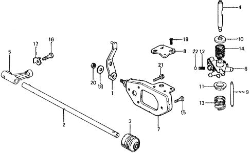 1975 civic ** 5 DOOR 4MT MT SHIFT ARM diagram 1975 civic ** 5 DOOR 4MT MT SHIFT ARM diagram